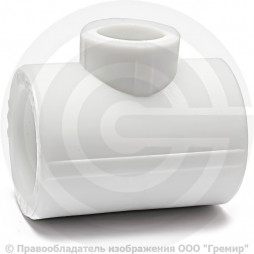 Тройник PP-R переходной белый внутренняя пайка Дн 50-32-50 VALFEX