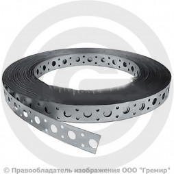 Перфолента стальная оцинкованная 25 м/рулон 20х0,5 мм PRO
