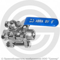 Кран нержавеющий AISI 316 (CF8M) под приварку Ду-25 (1") Ру-40 ABRA BV61A-Q61F-1000-3A