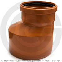Переход НПВХ (ПВХ) с раструбом коричневый Дн 160-110 б/нап в/к Хемкор