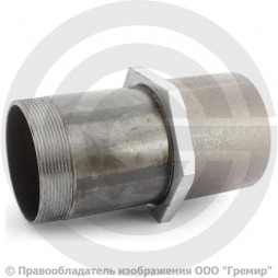 Сгон в сборе стальной L=170мм Ду-65 (2 1/2") в комплекте со стальной муфтой и контргайкой КАЗ