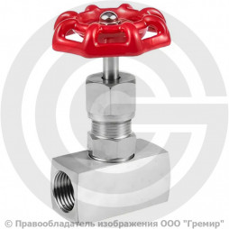 Клапан запорный игольчатый (вентиль) нержавеющий муфтовый Ду-20 (3/4") Ру-400 ВР (ВН) (Т<190°С) NK-ZN20/4