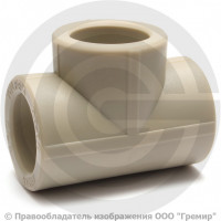 Тройник PP-R редукционный серый Дн 25-20-25 Pro Aqua