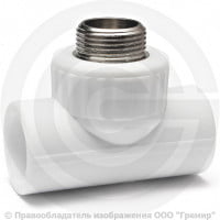 Тройник PP-R комбинированный белый НР (НАР) Дн 32-3/4" RTP (РосТурПласт)