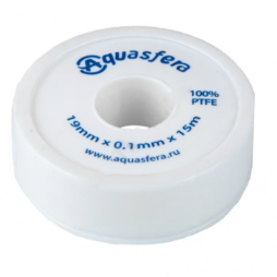 Лента ФУМ PTFE 6020 10ммх0,075ммх8м катушка среда: вода Aquasfera