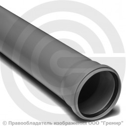 Труба PP-H канализационная серая Дн 110х2,2 безнапорная L=0,15м в/к RTP (РосТурПласт) Пиарком