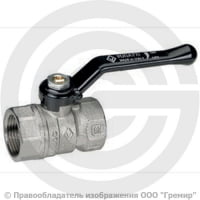 Кран латунный Ду-40 (1 1/2") Ру-20 ВР (ВН) никель рычаг Bugatti серия 600