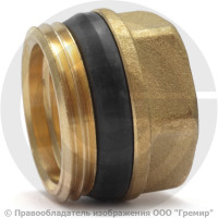 Переход латунный (переходник) НР-ВР (НАР-ВН) Ду 25-20 (1"-3/4") с герметичной прокладкой Giacomini