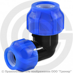 Отвод ПЭ компрессионный Дн 32 90гр Ру-16 VALFEX