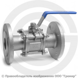 Кран нержавеющий AISI 316 (CF8M) трехсоставной фланцевый Ду-50 (2") Ру-16 NK-BF50/6