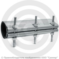 Хомут ремонтный односторонний нержавеющий Ду-150 L=200мм