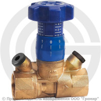 Клапан балансировочный ручной латунный муфтовый Ду-15 Ру-25 ВР (ВН) Kvs=1.75м3/ч без ниппелей CIM 787R Cimberio