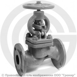 Клапан запорный стальной фланцевый Ду-80 Ру-16 (Т<425°С) 15с65нж ЧАЗ
