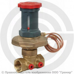Клапан балансировочный автоматический латунный муфтовый Ду-25 Ру-16 ВР (ВН) Kvs=5.92м3/ч без ниппелей R206C Giacomini