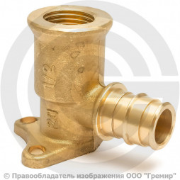 Водорозетка аксиальная латунная для PE-X труб Дн 16-1/2" ВР (ВН) L=45мм GX139 Giacomini