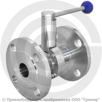 Затвор нержавеющий дисковый поворотный фланцевый Ду-20 (3/4") Ру-10 с нержавеющим диском NK-DZf20/4