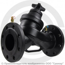 Клапан балансировочный ручной чугунный фланцевый Ду-100 Ру-16 фл Kvs=186.01м3/ч с измерительными ниппелями CIM 3739B Cimberio