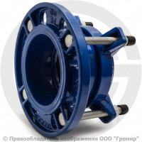 Муфта чугунная соединительная для ПЭ труб Ду-150 (Дн 160-160) Ру-10/16 ПФРК-Е Benarmo