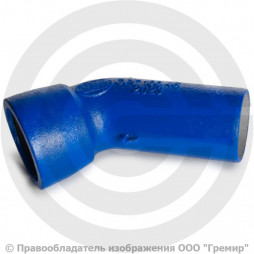 Отвод раструб-гладкий конец ОРГ Ду-500 45 градусов RJ (ВРС) ВЧШГ с ЦПП цинк+AL ГОСТ ISO 2531-2012