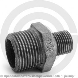 Ниппель переходной чугунный НР (НАР) Ду 25-15 (1"-1/2")