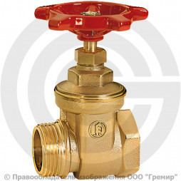Задвижка латунная муфтовая Ду-32 Ру-10 ВР-НР (ВН-НАР) (Т<110°С) маховик R54 Giacomini