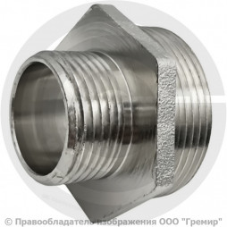 Ниппель латунный переходной НР (НАР) Ду 25-20 (1"-3/4") никель SantechSystems