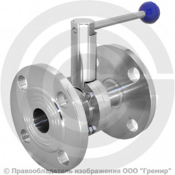 Затвор нержавеющий дисковый поворотный фланцевый Ду-80 (3") Ру-10 с нержавеющим диском NK-DZf80/4