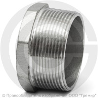 Заглушка нержавеющая AISI 304 6-ти гранная НР (НАР) Ду-40 (1 1/2")