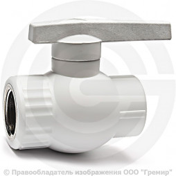 Кран PP-R Дн 20-1/2" ВР (ВН) белый RTP (РосТурПласт)
