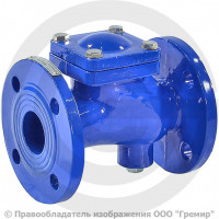 Клапан обратный шаровый чугунный фланцевый Ду-125 Ру-16 (Т<80°С) шар сталь+NBR Benarmo