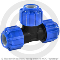 Тройник ПЭ компрессионный Дн 25 Ру-16 RTP (РосТурПласт)
