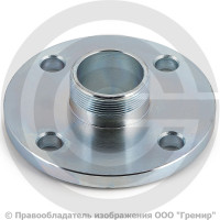 Фланец с резьбовым хвостовиком оцинкованный Ду-40 Ру-16 ГОСТ 12815-80