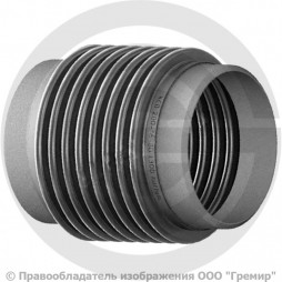 Компенсатор сильфонный осевой многослойный с кожухом и внутренним экраном Ду-200 Ру-25 L=560мм под приварку патрубки сталь КСО Hortum