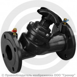 Клапан балансировочный ручной чугунный фланцевый Ду-200 Ру-16 Kvs=726.9м3/ч с измерительными ниппелями MNF-R Ридан