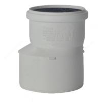 Переход PP-H эксцентрический бесшумный белый Дн 160-110 б/нап в/к Rehau