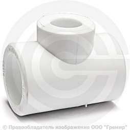 Тройник PP-R переходной белый внутренняя пайка Дн 90-50-90 RTP (РосТурПласт)