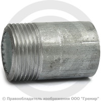 Резьба стальная оцинкованная удлиненная L=50мм Ду-25 (1") КАЗ