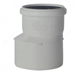 Переход PP-H эксцентрический бесшумный белый Дн 200-160 б/нап в/к Rehau