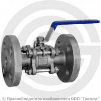 Кран нержавеющий AISI 316 (CF8M) трехсоставной фланцевый под привод Ду-125 Ру-16 полнопроходной Benarmo