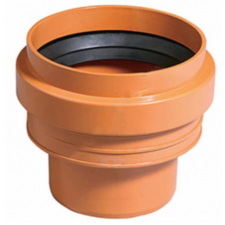 Переход НПВХ (ПВХ) коричневый Дн 250 б/нап на гладкий конец керамической трубы Ostendorf KGUS