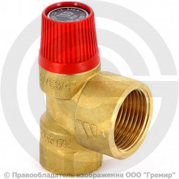 Клапан предохранительный пружинный латунный Ду 25-32 (G1"-G1 1/4") ВР (ВН) Рср=3бар (GТ<110°С) SVH30 Watts